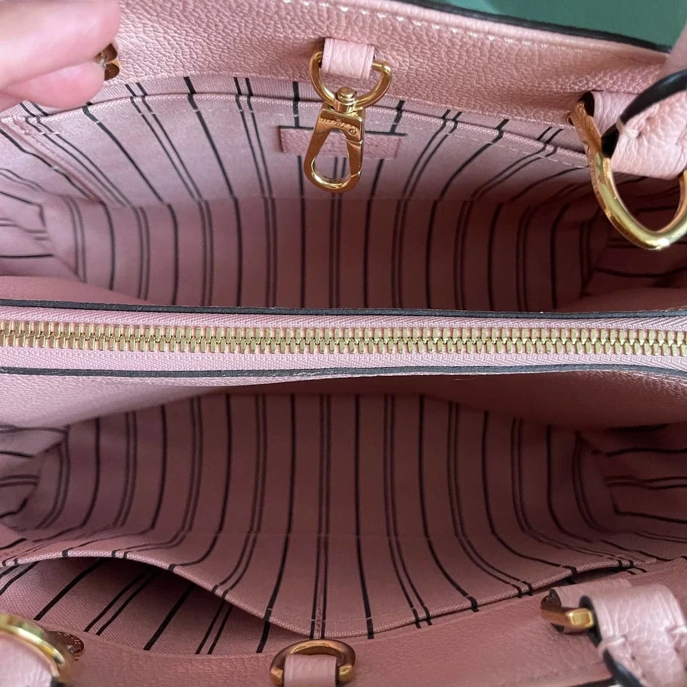 ❌SOLD❌ Louis Vuitton Montaigne BB Empreinte Leather Rose Poudre Crossbody Bag - Picture 13 of 17